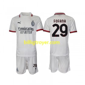 Billige Fotballdrakter AC Milan Fofana 29 Barn Bortedraktsett 2024/25 Kortermet